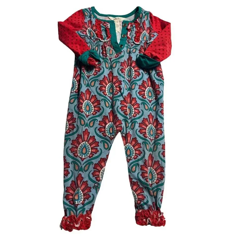 Matilda Jane BETTER NOT POUT Romper Infant Girls Size 12-18 months Knit One-Piec